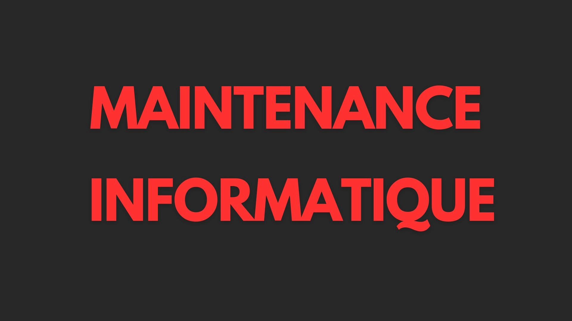 maintenance informatique